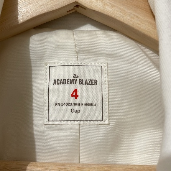 Gap Women’s The Academy Blazer White Black Trim Size 4 - Picture 6 of 7